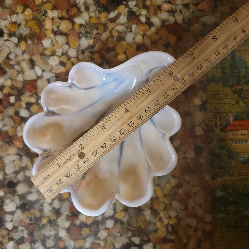 Vintage Duncan & Miller Sanibel Line opalescent Pink glass candy Dish 1940's‎ - Picture 3 of 7